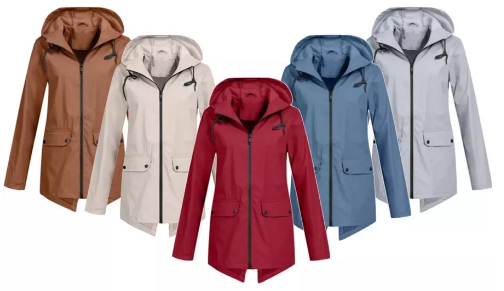 Women's Lightweight Zip Hooded Windbreaker