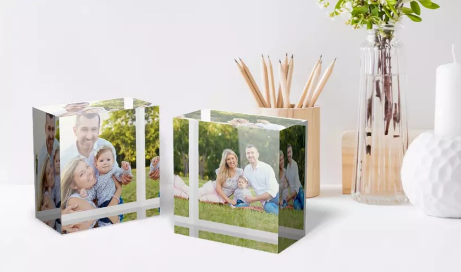 Acrylic Photo Block 15x15cm Crystal Clear Display
