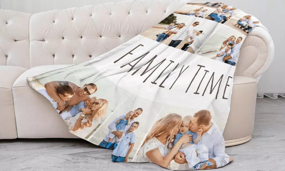 Personalized Fleece Blanket 150x120cm with Photo