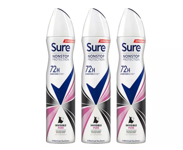 Sure Women Anti-Perspirant 72H Nonstop Deodorant 250ml