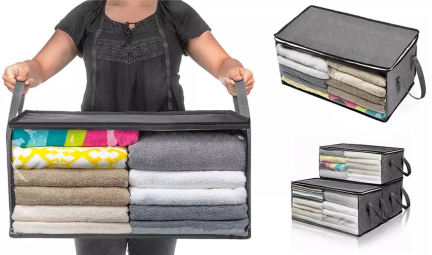 Four Cloth Linen Storage Organiser Bags
